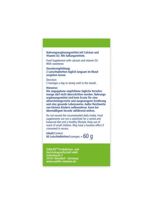 SUNLIFE® Kalcium elefánt szopogatótabletta gyerekeknek 60 db - csokoládé ízű