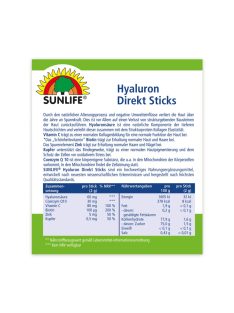   SUNLIFE® Hialuron direkt por tasakban 20 db - grapefruit ízű