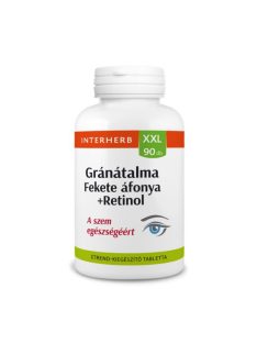   Interherb XXL 90 db GRÁNÁTALMA & FEKETE ÁFONYA + Retinol tabletta