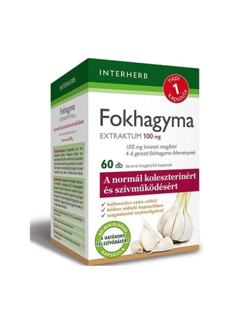 INTERHERB NAPI1 Fokhagyma Extraktum 100 mg kapszula 60 db