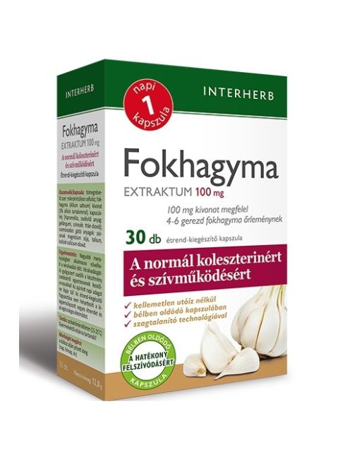 INTERHERB NAPI1 Fokhagyma Extraktum kapszula 100 mg 30db