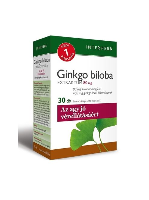 INTERHERB NAPI1 Ginkgo Biloba Extraktum kapszula 80 mg 30 db