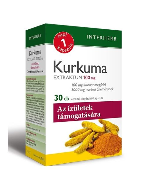 INTERHERB NAPI1 Kurkuma Extraktum 100 mg kapszula 30db