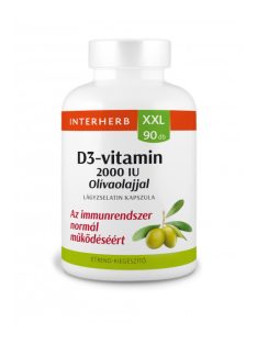   INTERHERB XXL 90 db D3-vitamin 50 µg (2000 IU) lágyzselatin kapszula