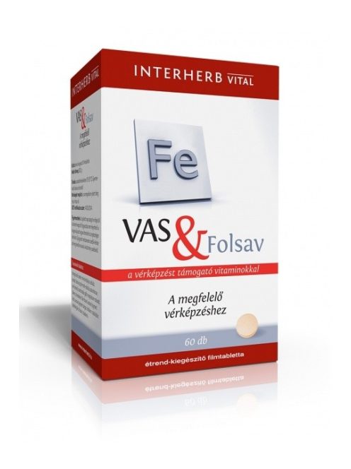 INTERHERB Vas&Folsav a vérképzést támogató vitaminokkal 60db