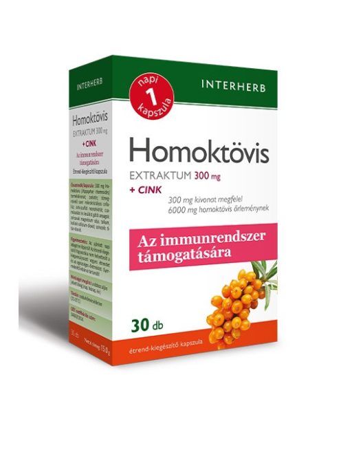 INTERHERB NAPI1 Homoktövis Extraktum 300 mg +Cink 30db