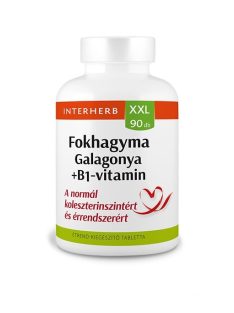   INTERHERB XXL Fokhagyma & Galagonya +B1-vitamin tabletta 90 db