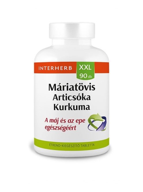 INTERHERB XXL Máriatövis & Articsóka & Kurkuma 90 db tabletta