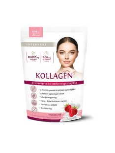 INTERHERB Kollagén italpor Eperkrém ízű 400 g 33 adag