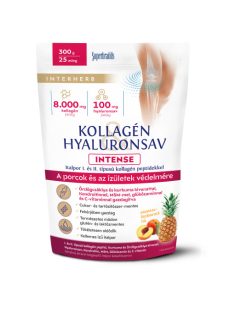   INTERHERB Kollagén & Hyaluronsav italpor INTENSE ananász-őszibarack ízű 300 g 25 adag