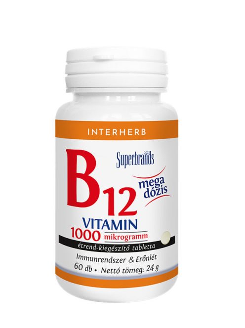 INTERHERB B12-vitamin 1000 mcg/tabletta 60 db