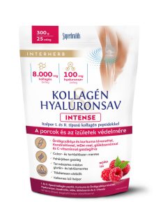   INTERHERB Kollagén & Hyaluronsav italpor INTENSE Málnaízű 300 g